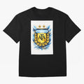 Argentina champions AFA crest gold blue soccer design Oversized T-Shirt Celebrate Football Dreams Across FIFA World Cup 2026 USA Canada Mexico for Fans of Cristiano Ronaldo and Germany, Bringing Football Passion, Legendary Performances, Festival
