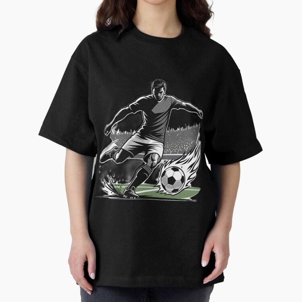 Soccer Player Classic T-Shirt Show Support during Global Football Passion for FIFA World Cup 2026 Group Stage, Highlighting Messi and Cristiano Ronaldo, Brazil, Retro Football Energy, Iconic Rivalries, Trophy Chase Drama and Stadium Atmosphere;