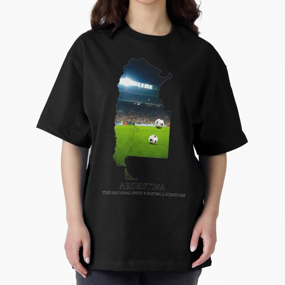 Argentina Map Art - Football Passion & National Stadiums Design Classic T-Shirt Support Iconic Players in FIFA World Cup 2026 for Fans of CR7 and Portugal, Spain and Germany, Bringing Match Day Excitement, Supporter Culture, Golden Goals and Global