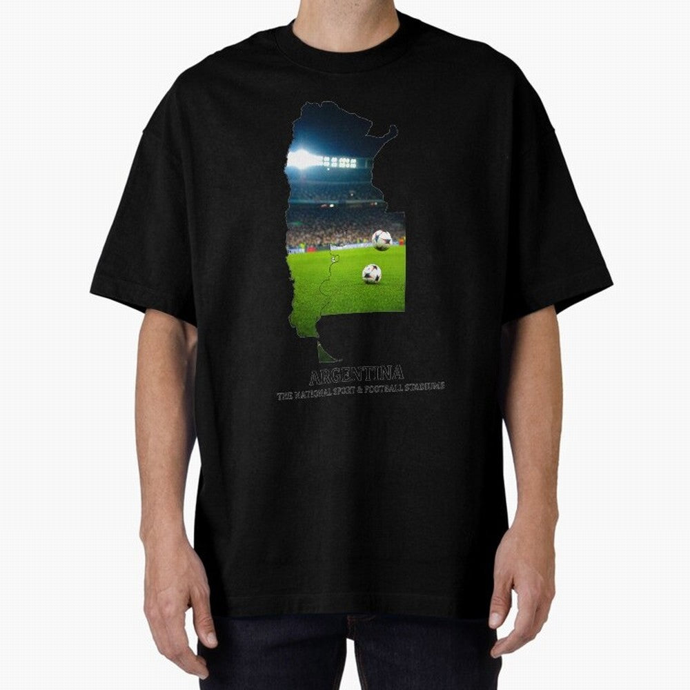Argentina Map Art - Football Passion & National Stadiums Design Classic T-Shirt Support Iconic Players in FIFA World Cup 2026 for Fans of CR7 and Portugal, Spain and Germany, Bringing Match Day Excitement, Supporter Culture, Golden Goals and Global
