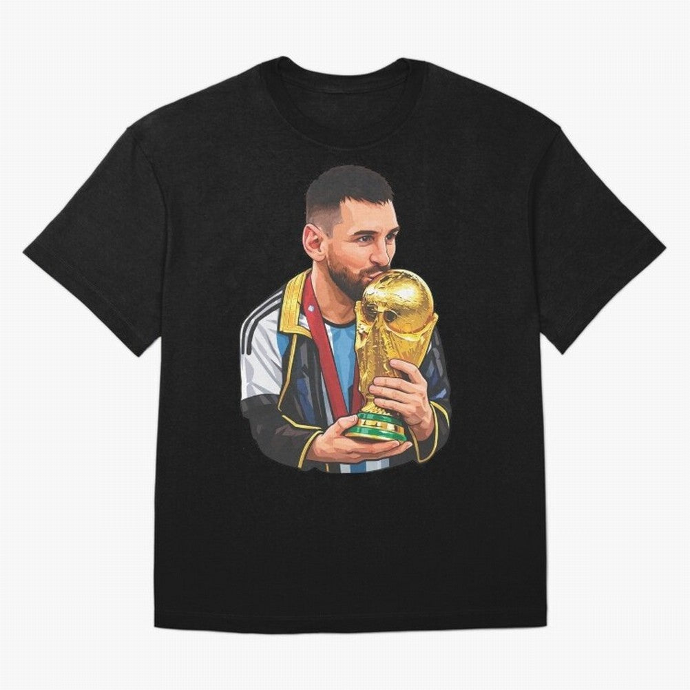 Messi celebrating the 2022 World Cup victory Classic T-Shirt Live the Energy of FIFA World Cup 2026 Group Stage Spirit, Capturing Argentina, France and Brazil, Messi and Cristiano Ronaldo, Goal Celebration Energy, Supporter Heritage, Football Icons