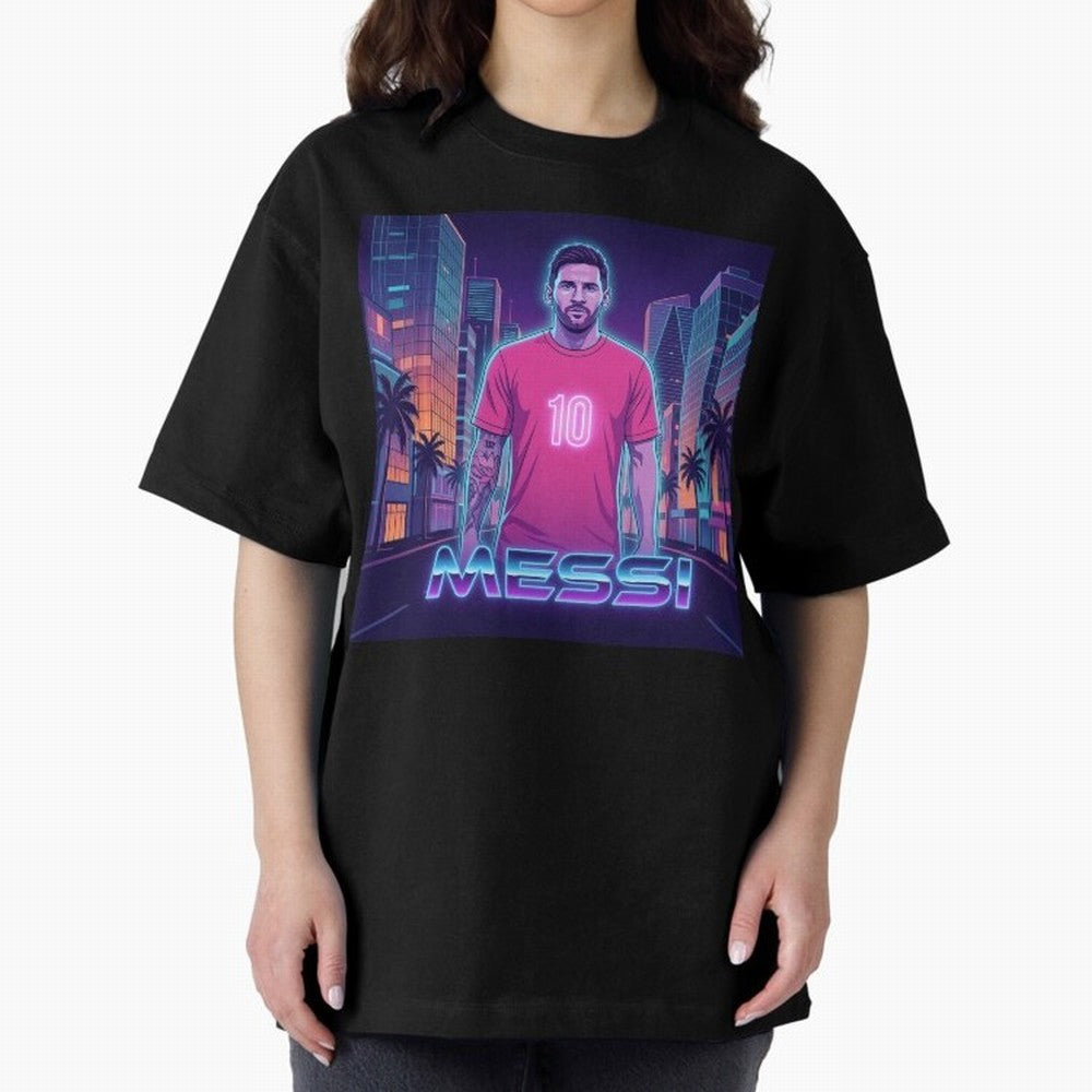 Inter Miami Football Legend Messi Cyberpunk Retro Futurist Design Classic T-Shirt Turn Every Weekend Toward Match Day Hype around FIFA World Cup 2026 Group Stage, Mbappe and Neymar, Spain and Netherlands, Fan Favorite Moments, National Team
