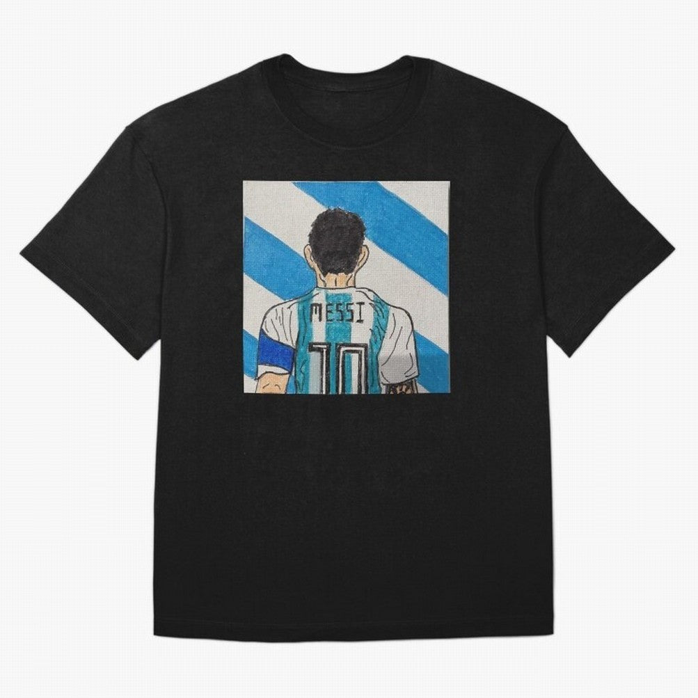 Messi Artwork Oversized T-Shirt Keep Football History Alive during FIFA World Cup 2026 for Fans of Messi and Argentina, France and Brazil, Bringing Champion Mindset, Group Stage Buzz, Knockout Tension and Passionate Fan Culture; Made for Collectors