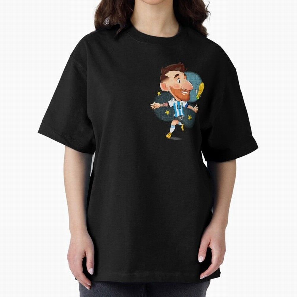 Messi GOAT Oversized T-Shirt Celebrate FIFA World Cup 2026 for Fans of Messi and England and Germany, Bringing Football Festival Excitement, Trophy Ambitions, Country Rivalries and Star Player Buzz; Perfect for Supporters Who Want Bold Football