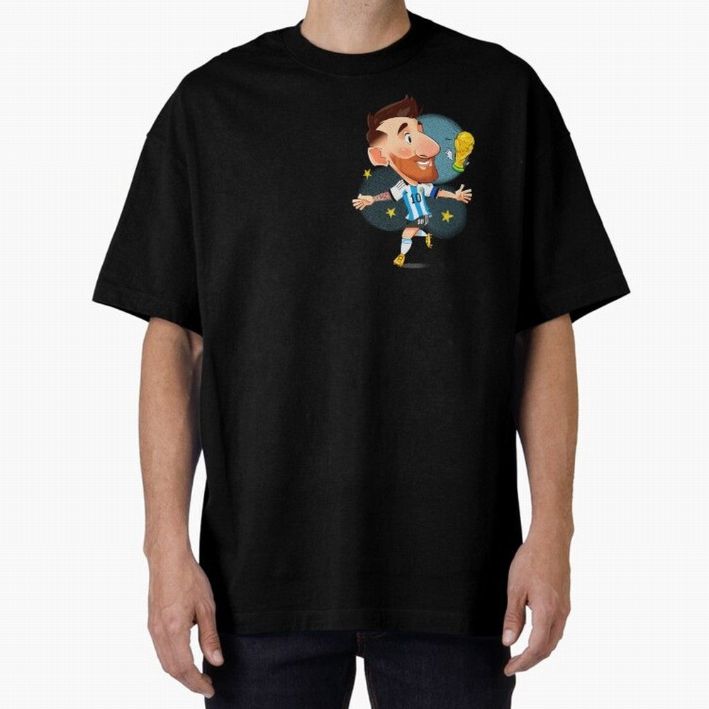 Messi GOAT Oversized T-Shirt Celebrate FIFA World Cup 2026 for Fans of Messi and England and Germany, Bringing Football Festival Excitement, Trophy Ambitions, Country Rivalries and Star Player Buzz; Perfect for Supporters Who Want Bold Football