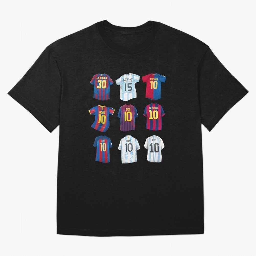 Messi Era Football Jerseys Oversized T-Shirt Bring International Match Energy to FIFA World Cup 2026 Group Stage for Fans of Neymar and Netherlands, Bringing Championship Spirit, Famous Goals, Roaring Crowds and International Football Unity; Great