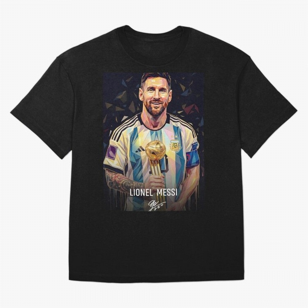 Leonie Messi M10 Football Soccer Player Champion Trophy Glory Classic T-Shirt Keep the Match Day Mood of Global Football Passion for FIFA World Cup 2026 Group Stage, Centered on Haaland, Spain, Classic Soccer Heritage, Championship Pressure, Fan