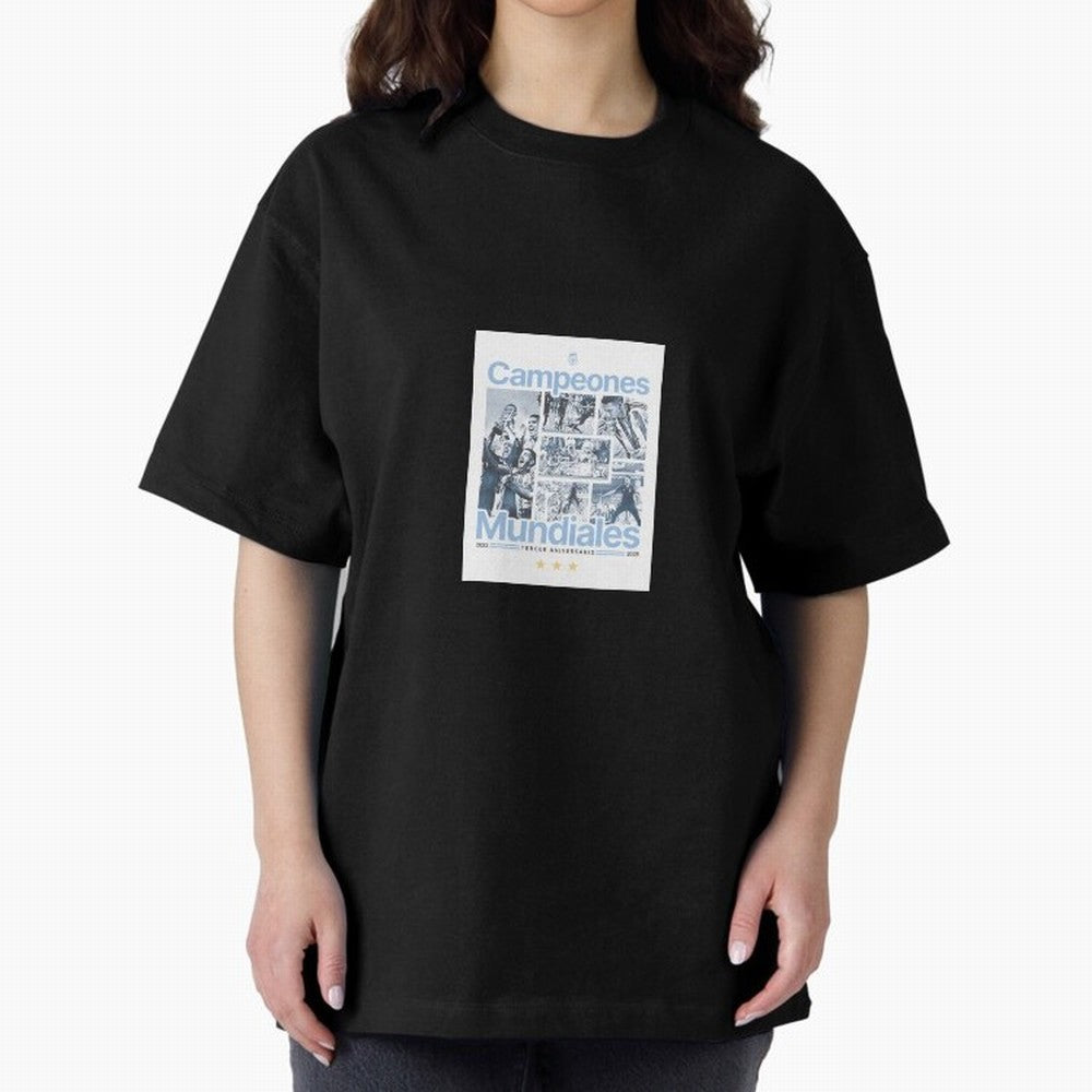 Argentina Qatar 2022 Oversized T-Shirt Relive the Noise and Pride of FIFA World Cup 2026 USA Canada Mexico Capturing Messi, Neymar and Mbappe, Portugal, Spain and Germany Energy, Match Day Excitement, Supporter Culture, Golden Goals and Global