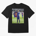 Lional Messi Poster Design Oversized T-Shirt Honor Global Football Passion for FIFA World Cup 2026 Group Stage, Celebrating Neymar, Haaland and Cristiano Ronaldo, Portugal, Global Supporter Spirit, Legendary Goals, National Colors and Tournament
