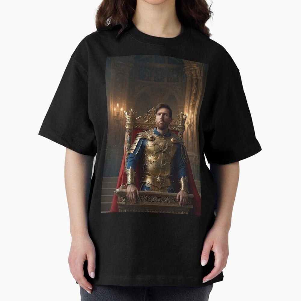 Messi the King 1 Oversized T-Shirt Join Match Day Hype around FIFA World Cup 2026 USA Canada Mexico, Mbappe and Neymar, Portugal, Spain and Germany, Stadium Memories, Football Loyalty, International Chants and Championship Tradition; Great for