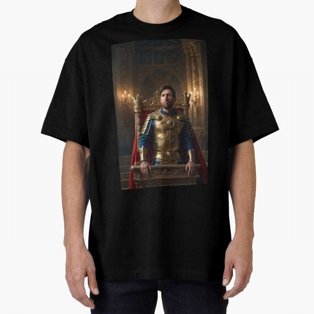 Messi the King 1 Oversized T-Shirt Join Match Day Hype around FIFA World Cup 2026 USA Canada Mexico, Mbappe and Neymar, Portugal, Spain and Germany, Stadium Memories, Football Loyalty, International Chants and Championship Tradition; Great for