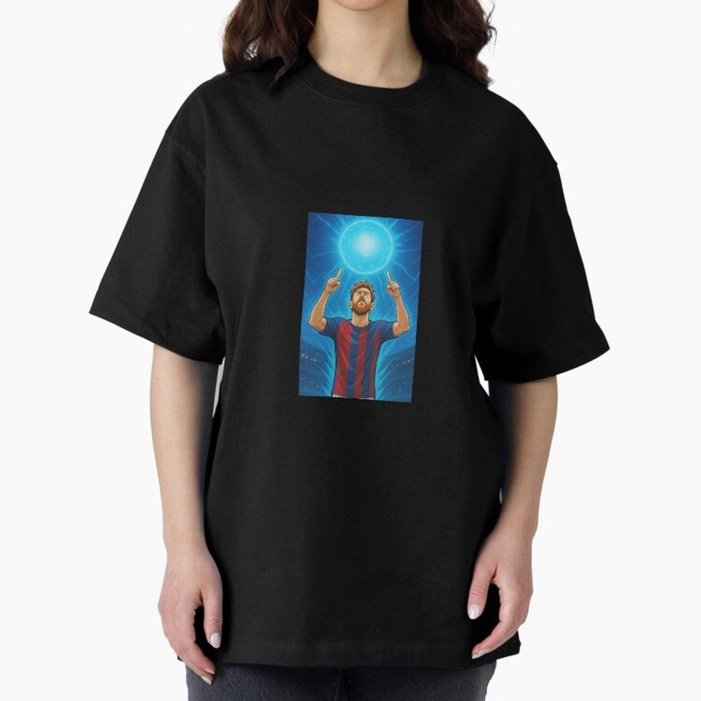 Barcelona Genkidama God Oversized T-Shirt Carry the Colors and Pride of Global Football Passion for FIFA World Cup 2026, with Messi, Spain and Netherlands, Tournament Hype, Historic Matchups, Family Viewing Parties and Global Sports Pride; Ideal