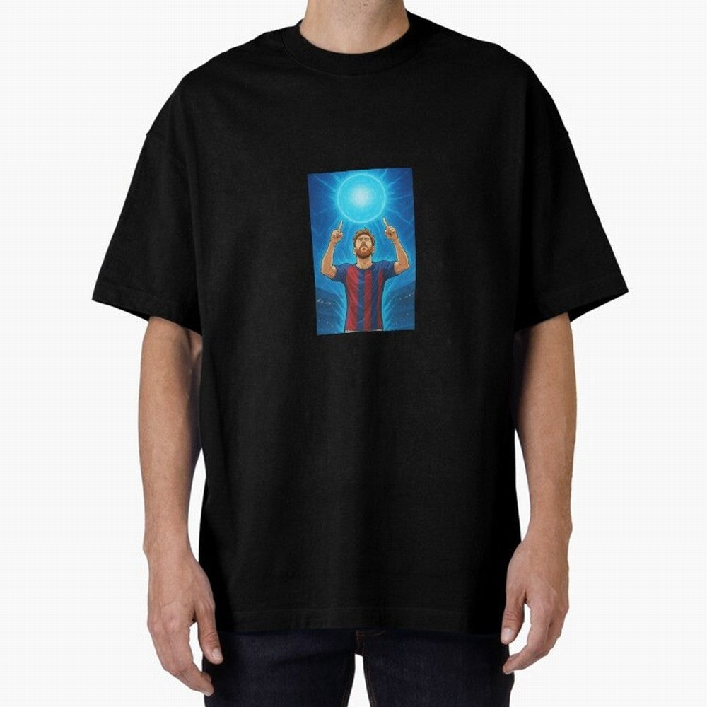 Barcelona Genkidama God Oversized T-Shirt Carry the Colors and Pride of Global Football Passion for FIFA World Cup 2026, with Messi, Spain and Netherlands, Tournament Hype, Historic Matchups, Family Viewing Parties and Global Sports Pride; Ideal