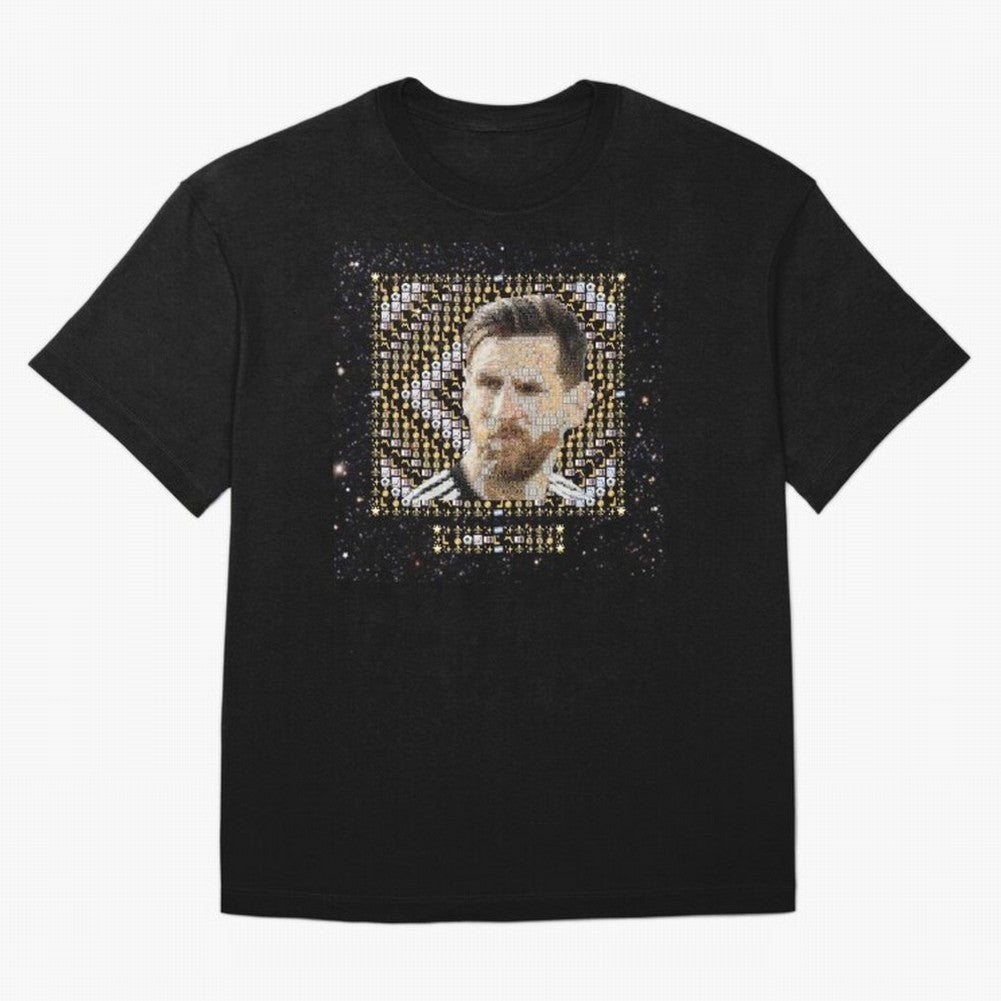 GOAT Emojified ¨C Messi-Inspired Visual Tribute | Legendary Football Grid Art | Iconic Symbolism in Emoji Form Oversized T-Shirt Celebrate National Team Dreams in Global Football Passion for FIFA World Cup 2026 Group Stage, Made for Messi, Neymar