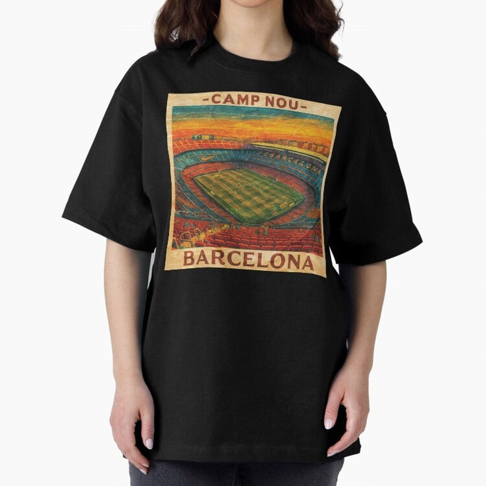 Camp Nou Barcelona FC Classic T-Shirt Back the Journey through Global Football Passion for FIFA World Cup 2026, Inspired by Messi, Neymar and Mbappe, Portugal, Sports Nostalgia, International Competition, Famous Players and Unforgettable Victories;