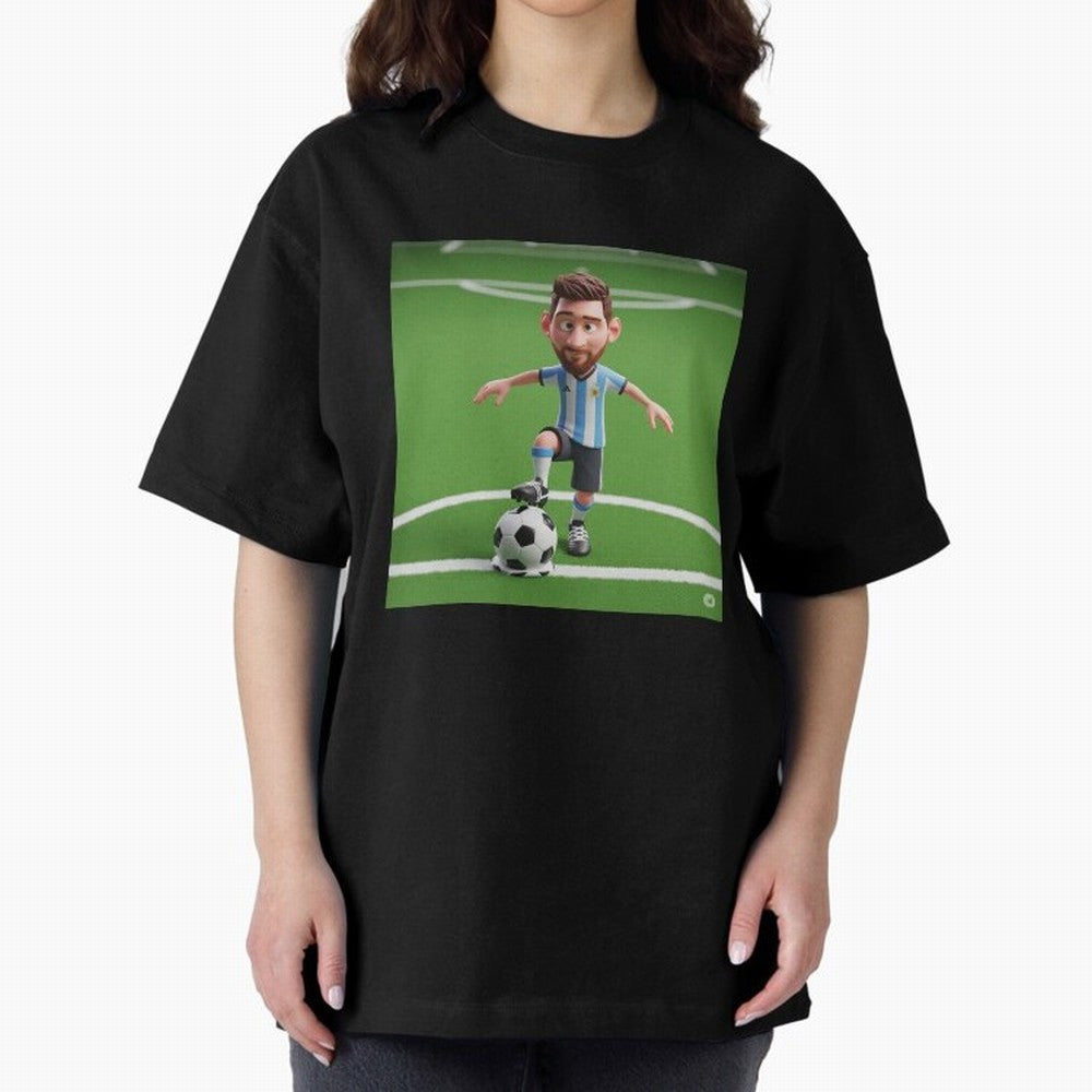 Football Oversized T-Shirt Showcase the FIFA World Cup 2026 Group Stage Journey through Haaland and Mbappe Highlights, France and Portugal Pride, Champion Mindset, Group Stage Buzz, Knockout Tension and Passionate Fan Culture; Made for Die Hard
