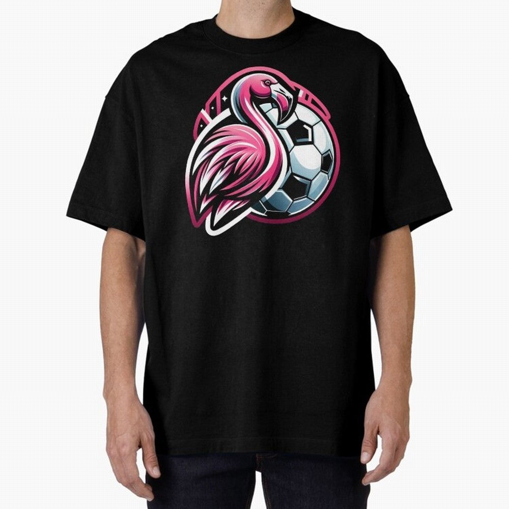 Flamingo & Soccer Fusion Classic T-Shirt Feel the Trophy Chase of Match Day Hype around FIFA World Cup 2026 USA Canada Mexico, CR7 and Messi, England, Retro Football Energy, Iconic Rivalries, Trophy Chase Drama and Stadium Atmosphere; Ideal for
