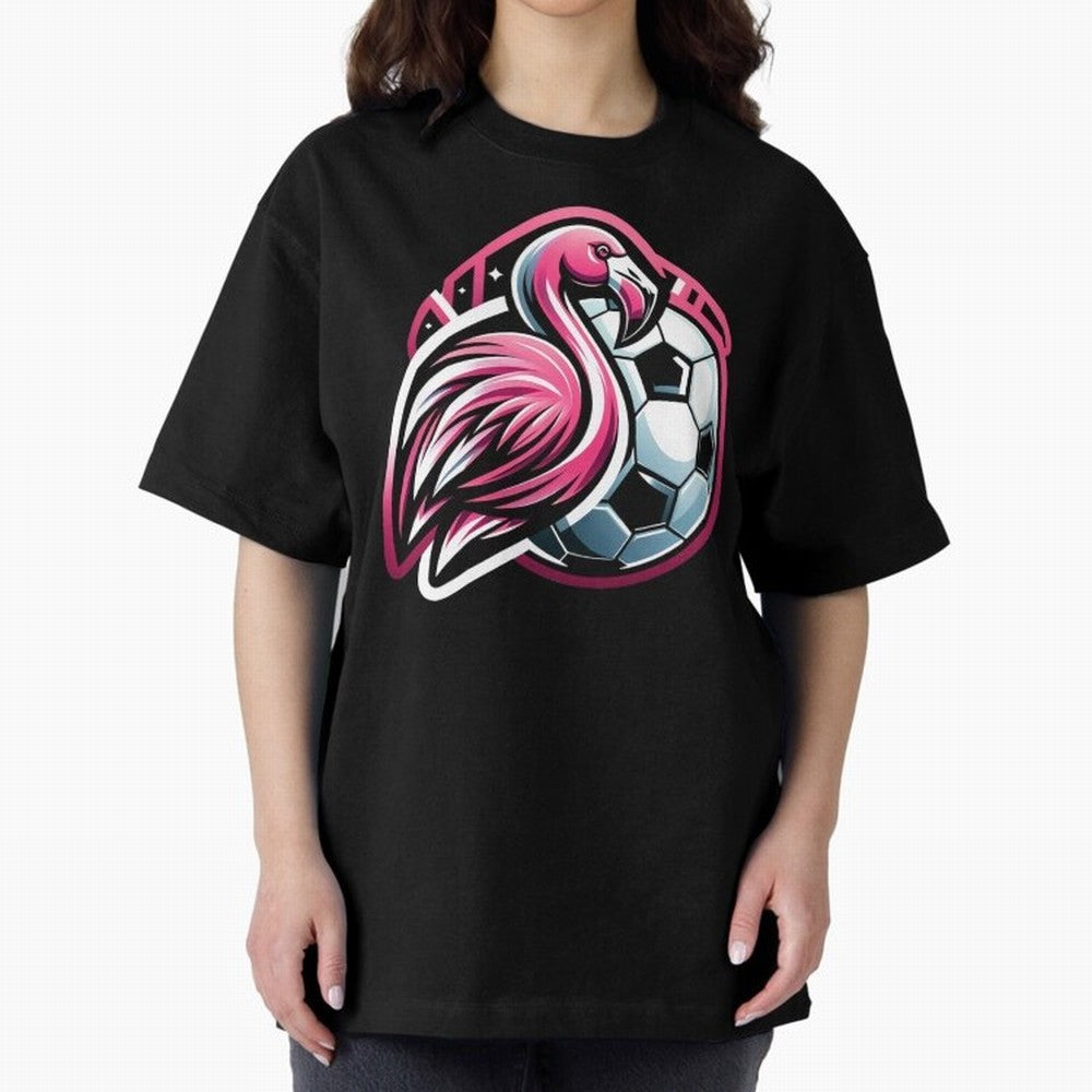 Flamingo & Soccer Fusion Classic T-Shirt Feel the Trophy Chase of Match Day Hype around FIFA World Cup 2026 USA Canada Mexico, CR7 and Messi, England, Retro Football Energy, Iconic Rivalries, Trophy Chase Drama and Stadium Atmosphere; Ideal for