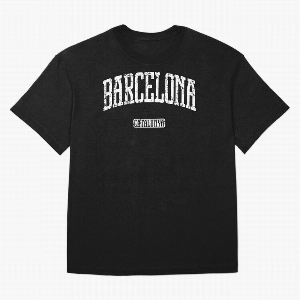 Barcelona (White Print) Essential T-Shirt Back Your Heroes with FIFA World Cup 2026 Connected to CR7 and Messi, England, France and Netherlands Energy, Goal Celebration Energy, Supporter Heritage, Football Icons and Worldwide Tournament Joy;