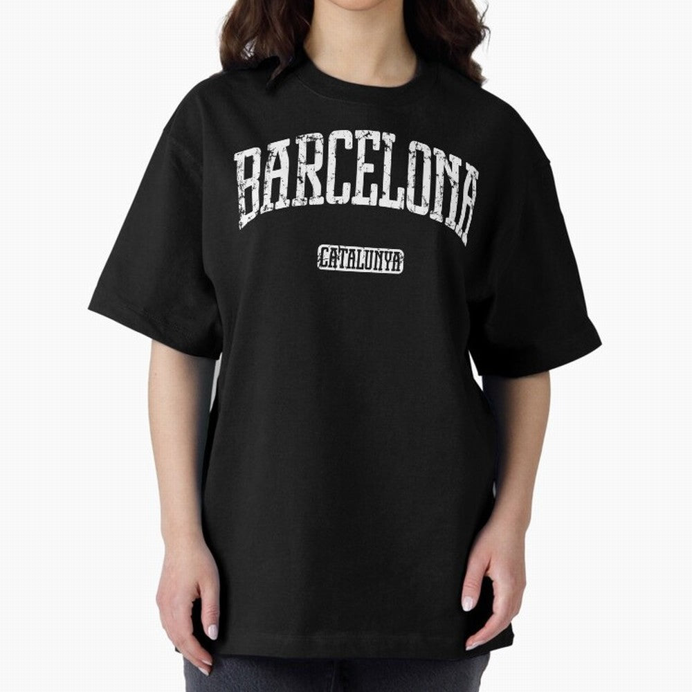 Barcelona (White Print) Essential T-Shirt Back Your Heroes with FIFA World Cup 2026 Connected to CR7 and Messi, England, France and Netherlands Energy, Goal Celebration Energy, Supporter Heritage, Football Icons and Worldwide Tournament Joy;