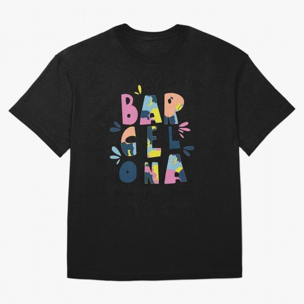 Barcelona Letters Classic T-Shirt Capture the FIFA World Cup 2026 Group Stage Journey through CR7 Highlights, Portugal, Spain and Germany Pride, Vintage Soccer Flavor, Modern Football Stars, National Flags and Final Night Emotion; Made for Die Hard
