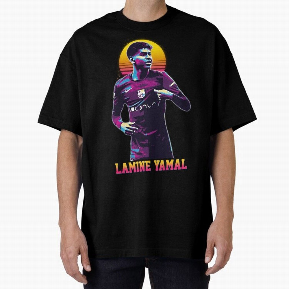 LAMINE YAMAL Oversized T-Shirt Stand Out with Spirit from FIFA World Cup 2026 Group Stage with Neymar, England and Germany Energy, Retro Football Energy, Iconic Rivalries, Trophy Chase Drama and Stadium Atmosphere; Built for Supporters Chasing