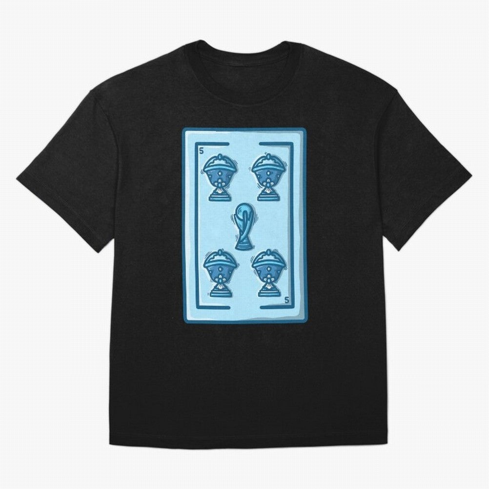 5 de copas - Argentina Classic T-Shirt Build Global Football Passion for FIFA World Cup 2026 USA Canada Mexico, Inspired by Haaland and Mbappe, France and Portugal, Football Festival Excitement, Trophy Ambitions, Country Rivalries and Star Player