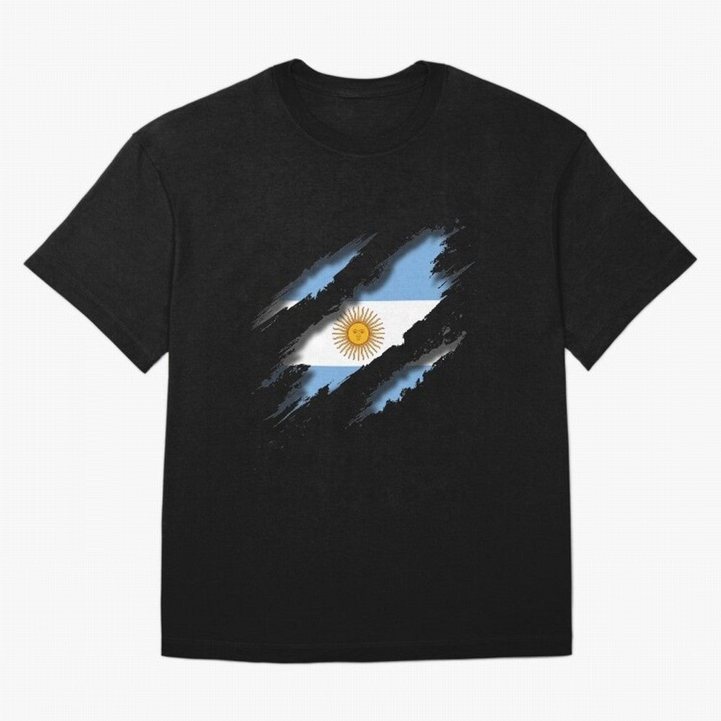 Argentina Tearing a New One Oversized T-Shirt Bring a Champion Mindset to Global Football Passion for FIFA World Cup 2026, Featuring Messi, Neymar and Mbappe, Spain, Worldwide Fan Energy, Dramatic Goals, Stadium Lights and Championship