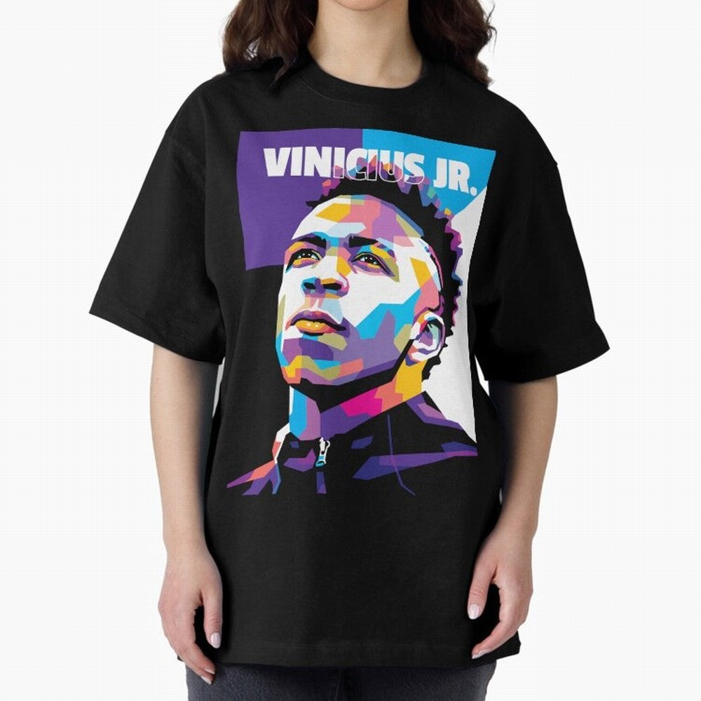 Vinicius Jr. in WPAP Style Essential T-Shirt Honor Football Greatness during FIFA World Cup 2026 for Fans of Messi and Cristiano Ronaldo and Spain and Netherlands, Bringing Global Supporter Spirit, Legendary Goals, National Colors and Tournament
