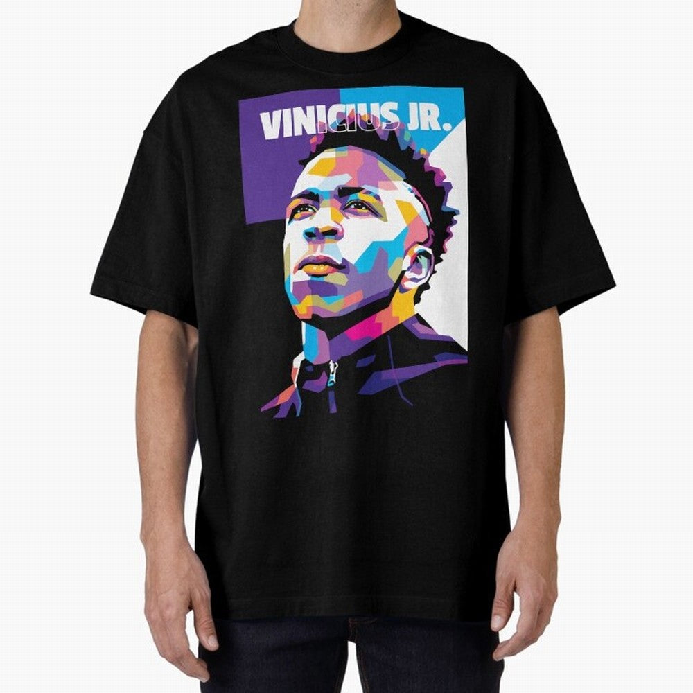 Vinicius Jr. in WPAP Style Essential T-Shirt Honor Football Greatness during FIFA World Cup 2026 for Fans of Messi and Cristiano Ronaldo and Spain and Netherlands, Bringing Global Supporter Spirit, Legendary Goals, National Colors and Tournament
