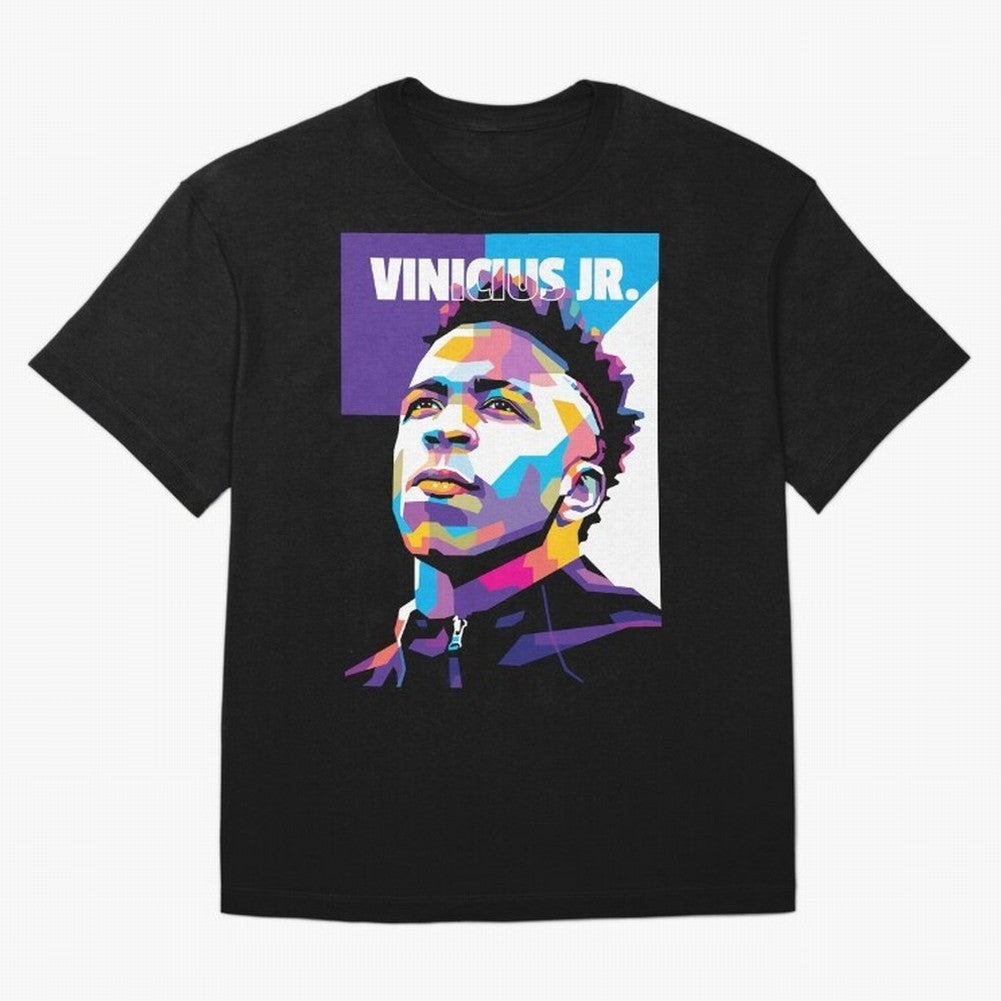 Vinicius Jr. in WPAP Style Essential T-Shirt Honor Football Greatness during FIFA World Cup 2026 for Fans of Messi and Cristiano Ronaldo and Spain and Netherlands, Bringing Global Supporter Spirit, Legendary Goals, National Colors and Tournament