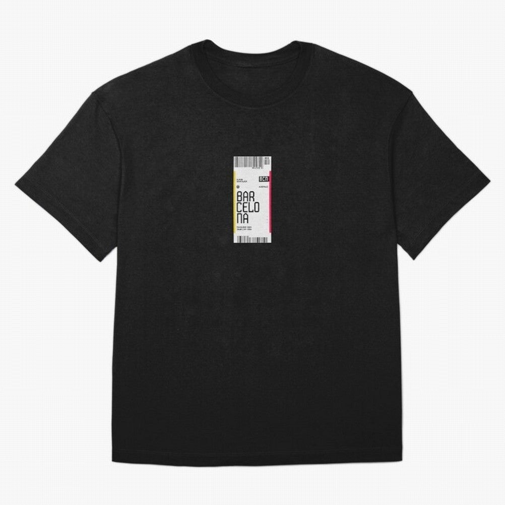 Barcelona Boarding Pass Sparin Travel Ticket Classic T-Shirt Honor FIFA World Cup 2026 USA Canada Mexico Spirit, Celebrating England, France and Netherlands, Mbappe and Neymar, Goal Celebration Energy, Supporter Heritage, Football Icons and