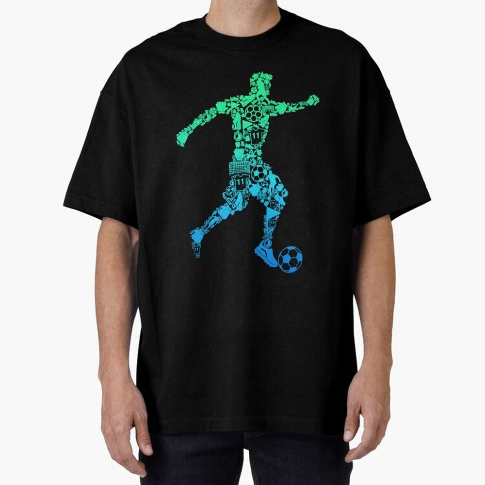 soccer soccer player boys kids Oversized T-Shirt Celebrate the Magic of the FIFA World Cup 2026 Journey through CR7 and Messi Highlights, Brazil Pride, Vintage Soccer Flavor, Modern Football Stars, National Flags and Final Night Emotion; Made for
