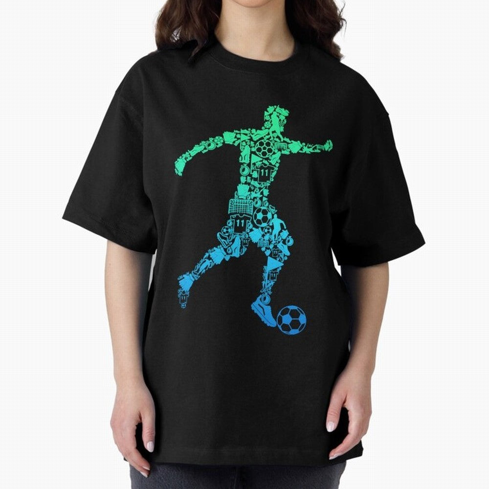 soccer soccer player boys kids Oversized T-Shirt Celebrate the Magic of the FIFA World Cup 2026 Journey through CR7 and Messi Highlights, Brazil Pride, Vintage Soccer Flavor, Modern Football Stars, National Flags and Final Night Emotion; Made for