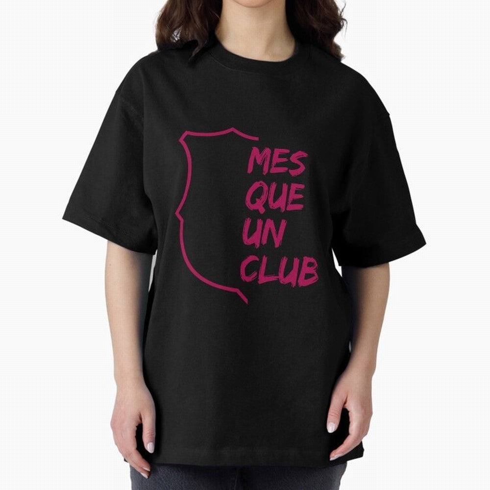 MES QUE UN CLUB Oversized T-Shirt Represent the FIFA World Cup 2026 Group Stage Journey through Haaland Highlights, Argentina Pride, Vintage Soccer Flavor, Modern Football Stars, National Flags and Final Night Emotion; Created for Match Day