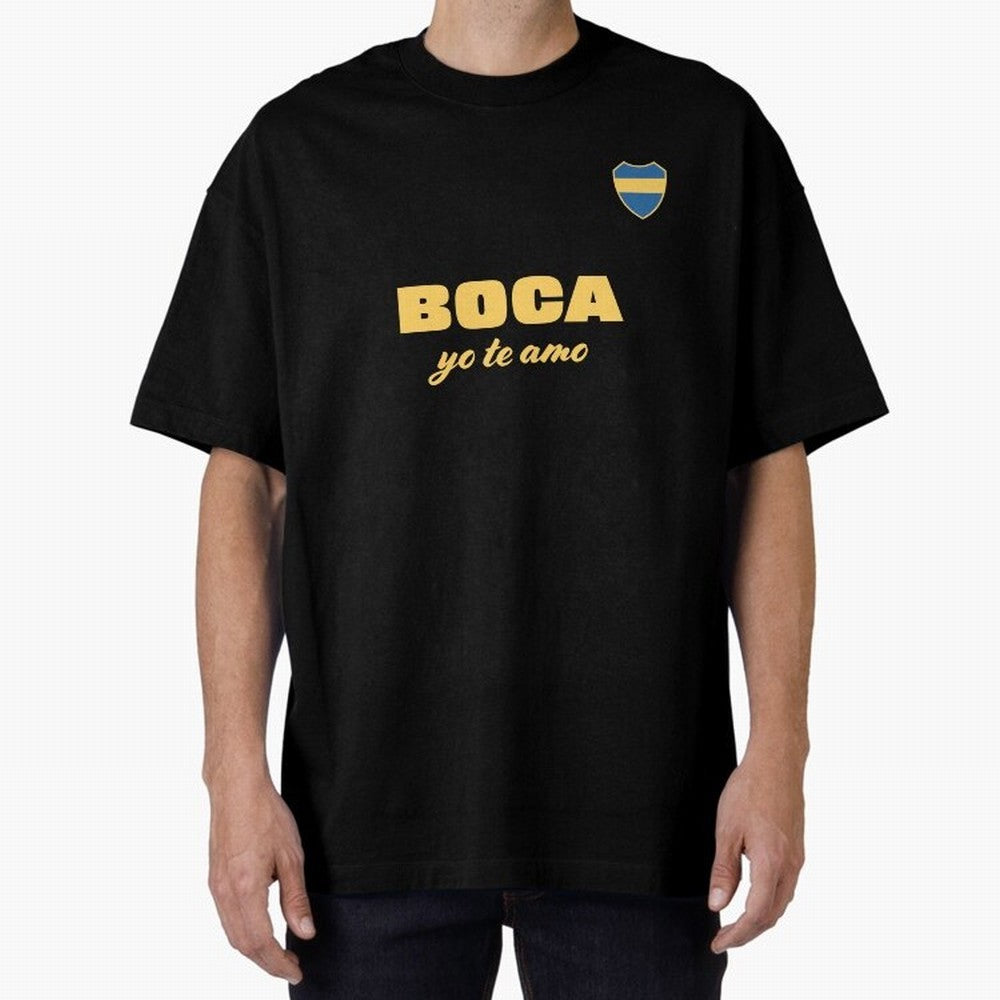 BOCA JUNIORS I LOVE YOU Fitted V-Neck T-Shirt Remember Iconic Moments from Match Day Hype around FIFA World Cup 2026 USA Canada Mexico, Cristiano Ronaldo, Haaland and CR7, England and Germany, Worldwide Fan Energy, Dramatic Goals, Stadium Lights