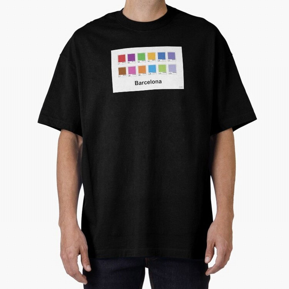 Barcelona Metro Colors Classic T-Shirt Celebrate Football Heritage in FIFA World Cup 2026 USA Canada Mexico for Fans of Neymar and Argentina, France and Brazil, Bringing Football Passion, Legendary Performances, Festival Vibes and Supporter