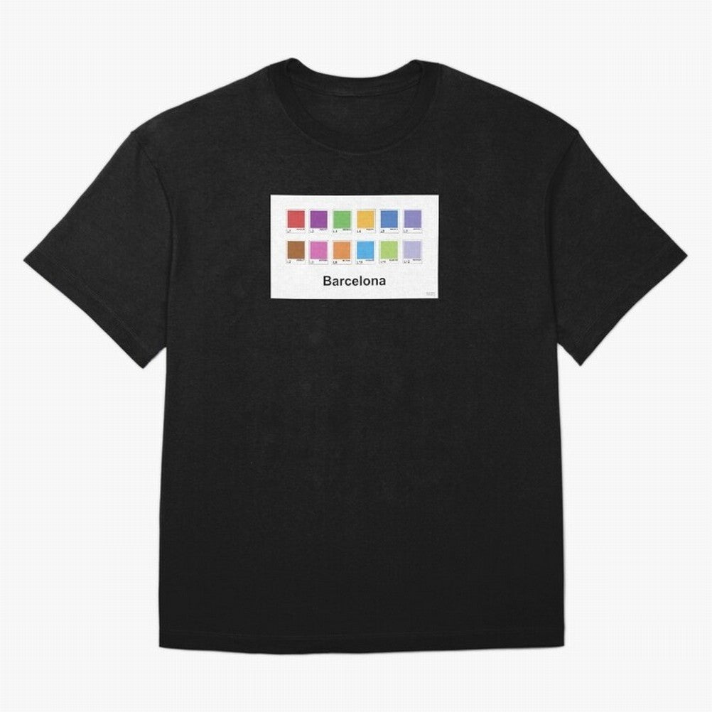 Barcelona Metro Colors Classic T-Shirt Celebrate Football Heritage in FIFA World Cup 2026 USA Canada Mexico for Fans of Neymar and Argentina, France and Brazil, Bringing Football Passion, Legendary Performances, Festival Vibes and Supporter