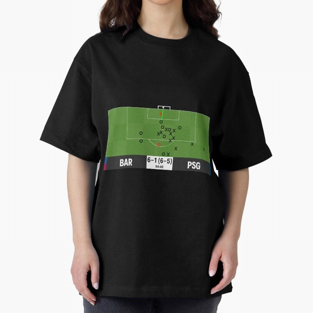 Barcelona vs Paris Saint-Germain 6-1 (6-5) @ 94:40 Goal by Sergi Roberto (La Remontada) Classic T-Shirt Celebrate Golden Goal Energy in FIFA World Cup 2026 Group Stage for Fans of Mbappe and Argentina, Bringing Retro Football Energy, Iconic