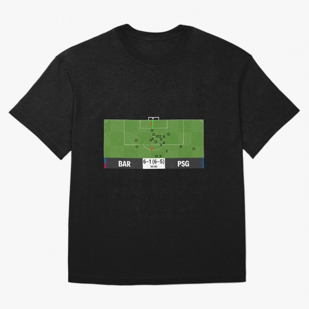 Barcelona vs Paris Saint-Germain 6-1 (6-5) @ 94:40 Goal by Sergi Roberto (La Remontada) Classic T-Shirt Celebrate Golden Goal Energy in FIFA World Cup 2026 Group Stage for Fans of Mbappe and Argentina, Bringing Retro Football Energy, Iconic