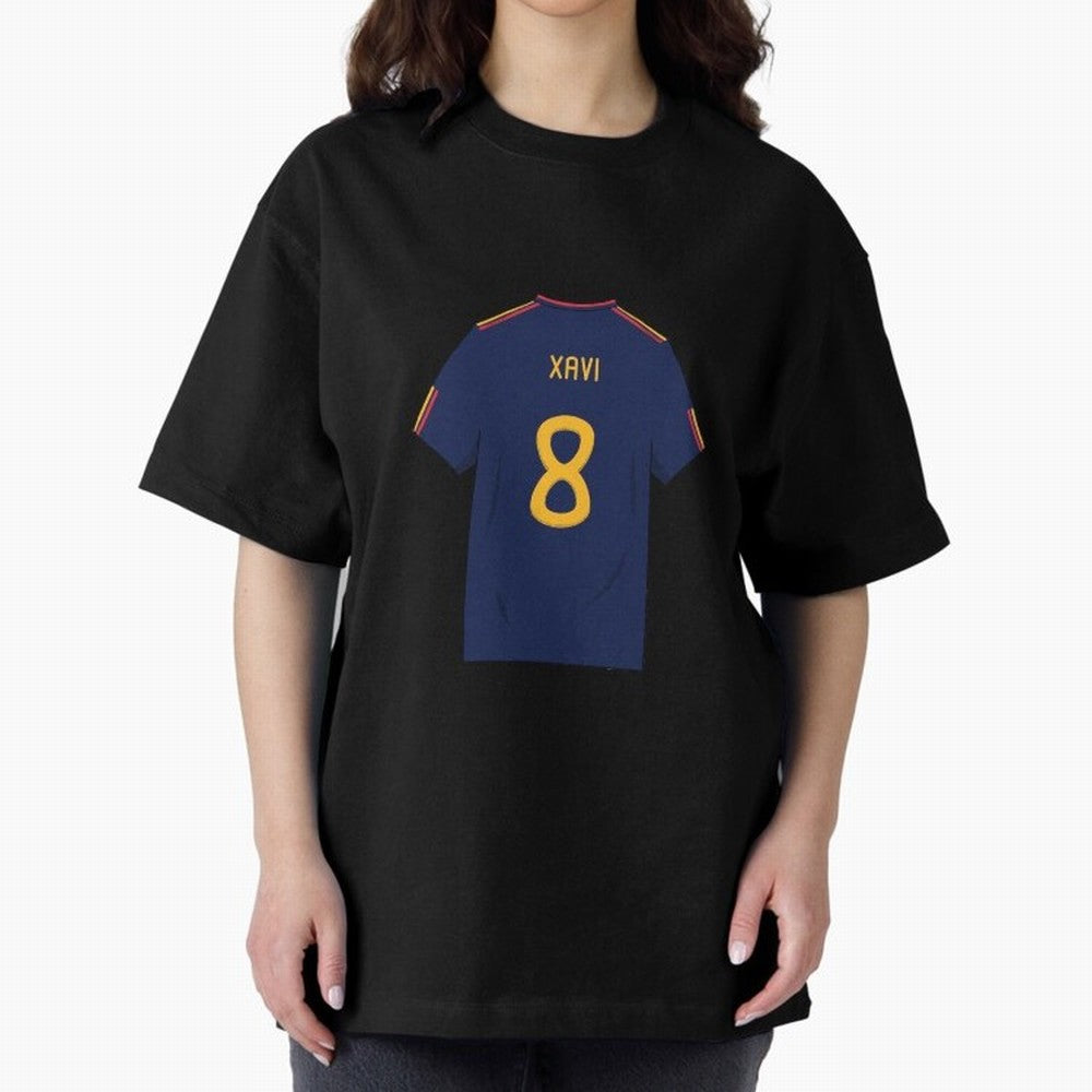 Xavi World Cup 2010 Jersey Oversized T-Shirt Discover the FIFA World Cup 2026 Group Stage Journey through Mbappe and Neymar Highlights, Netherlands Pride, Football Passion, Legendary Performances, Festival Vibes and Supporter Community; Great for