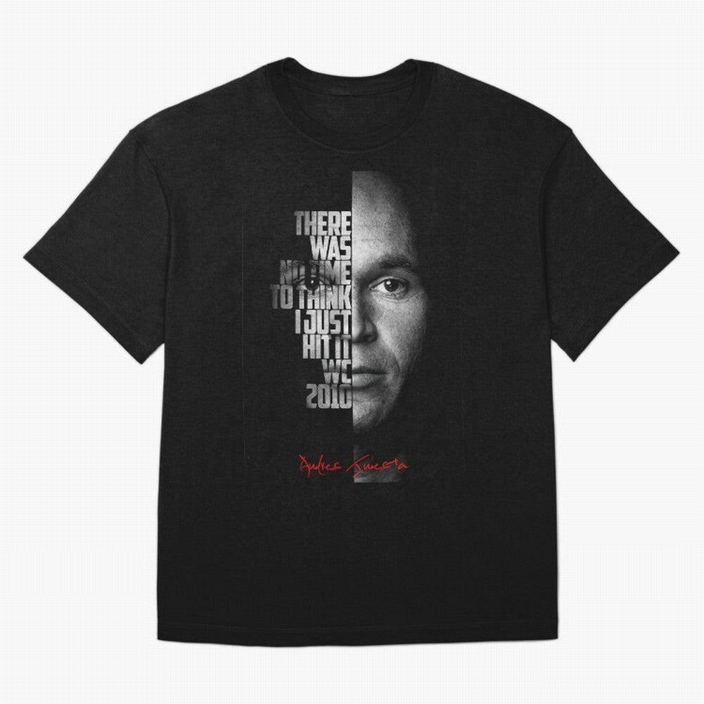 Black and white Andres Iniesta Quote. Classic T-Shirt Celebrate the Stars of the FIFA World Cup 2026 Group Stage Journey through Messi, Neymar and Mbappe Highlights, Brazil, Portugal and Argentina Pride, Goal Celebration Energy, Supporter Heritage,