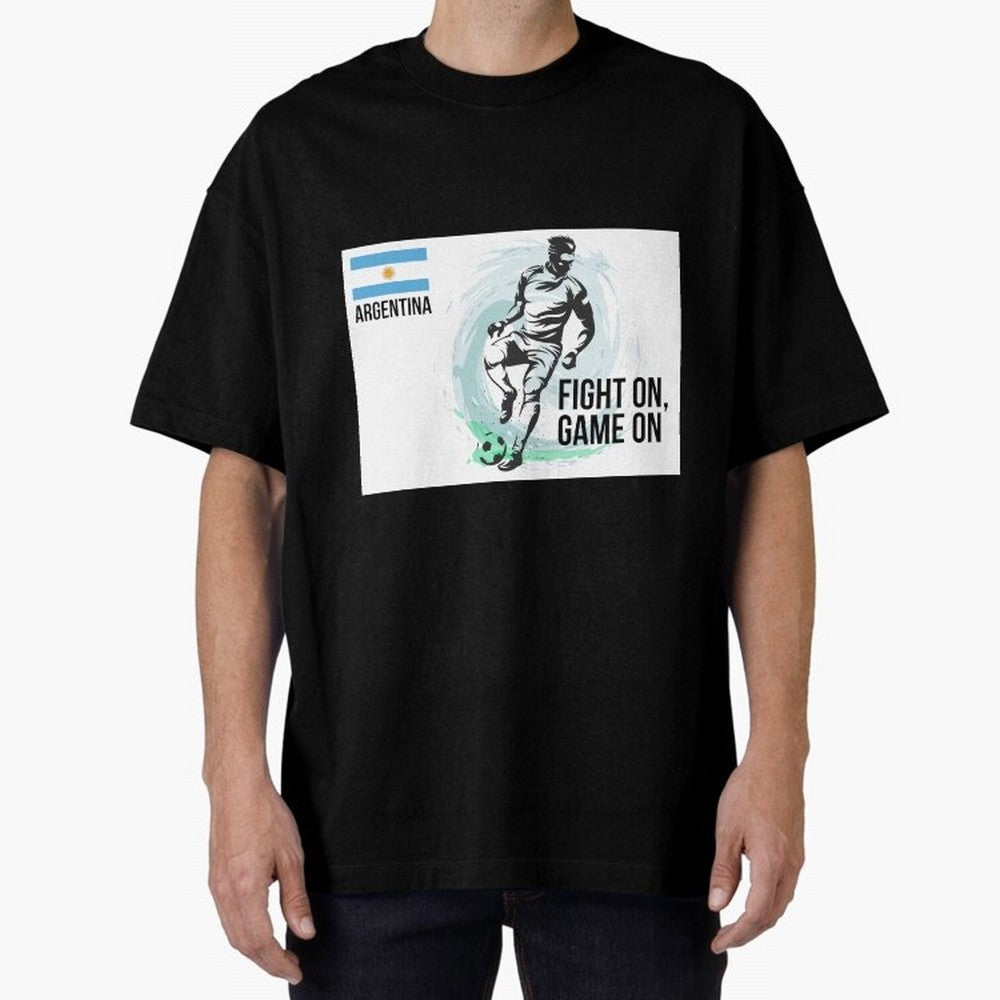 Argentinian Football Player Playing Football - Football Classic T-Shirt Wear the Spirit of Match Day Hype around FIFA World Cup 2026 USA Canada Mexico, Haaland, Argentina and Brazil, Sports Nostalgia, International Competition, Famous Players and