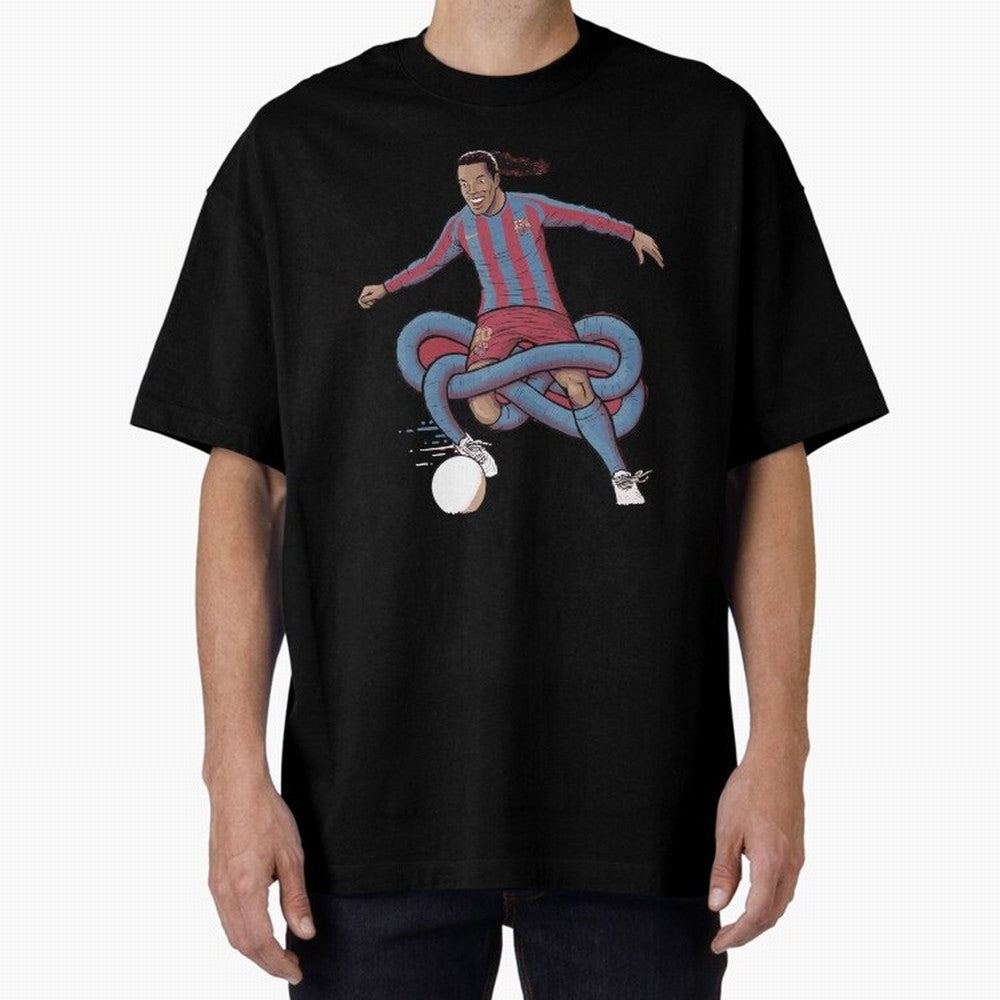 Ronaldinho Oversized T-Shirt Feel the Trophy Chase of FIFA World Cup 2026 Group Stage for Fans of Cristiano Ronaldo and Spain, Bringing Football History, Final Match Energy, Crowd Noise and Once in a Lifetime Moments; Perfect for People Who Love