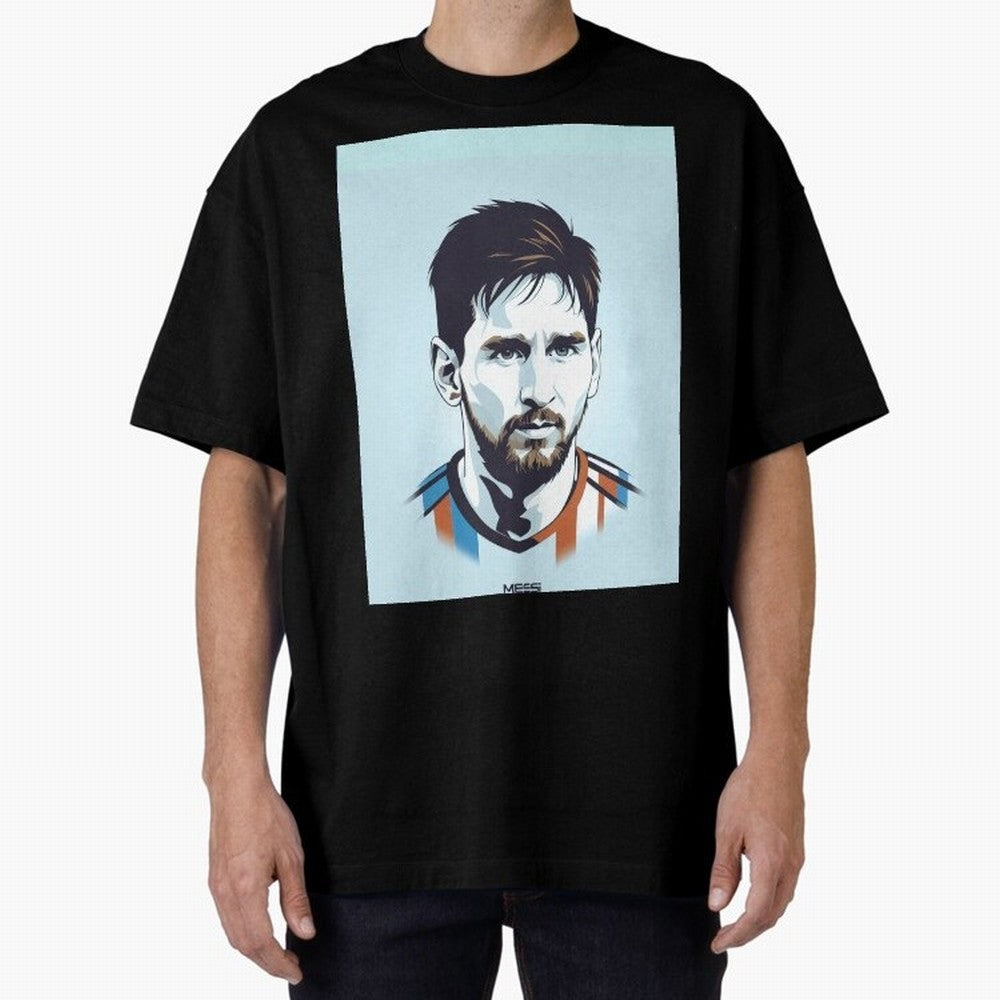 Messi Pop Art Portrait Graphic T-Shirt Experience the Global Stage of FIFA World Cup 2026 USA Canada Mexico for Fans of Messi and Argentina and Brazil, Bringing Goal Celebration Energy, Supporter Heritage, Football Icons and Worldwide Tournament