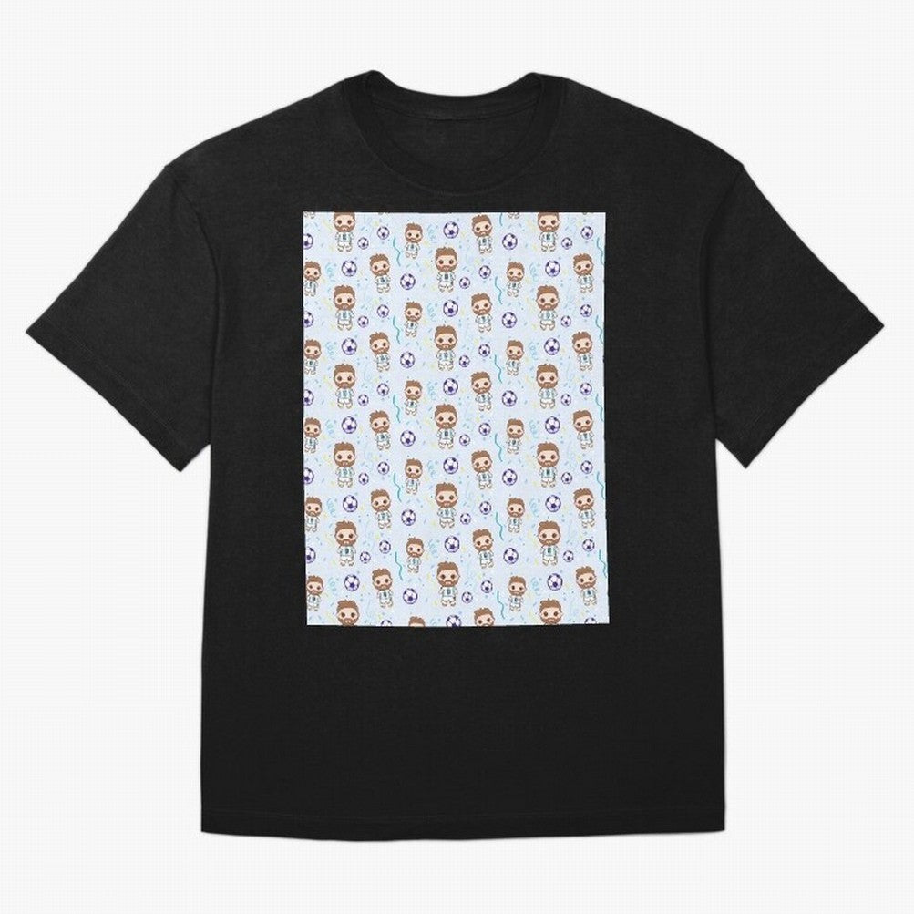 Football Player Pattern Graphic T-Shirt Cheer for Match Day Hype around FIFA World Cup 2026, CR7, Argentina, Stadium Memories, Football Loyalty, International Chants and Championship Tradition; Great for Supporters Who Love Legendary Players,