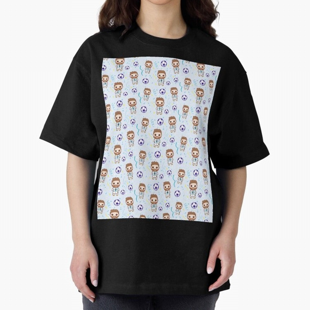Football Player Pattern Graphic T-Shirt Cheer for Match Day Hype around FIFA World Cup 2026, CR7, Argentina, Stadium Memories, Football Loyalty, International Chants and Championship Tradition; Great for Supporters Who Love Legendary Players,