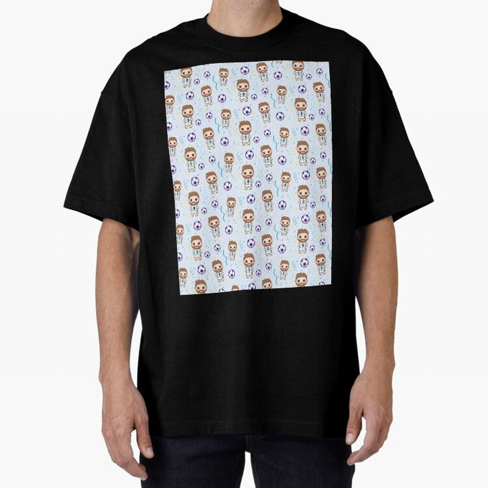 Football Player Pattern Graphic T-Shirt Cheer for Match Day Hype around FIFA World Cup 2026, CR7, Argentina, Stadium Memories, Football Loyalty, International Chants and Championship Tradition; Great for Supporters Who Love Legendary Players,