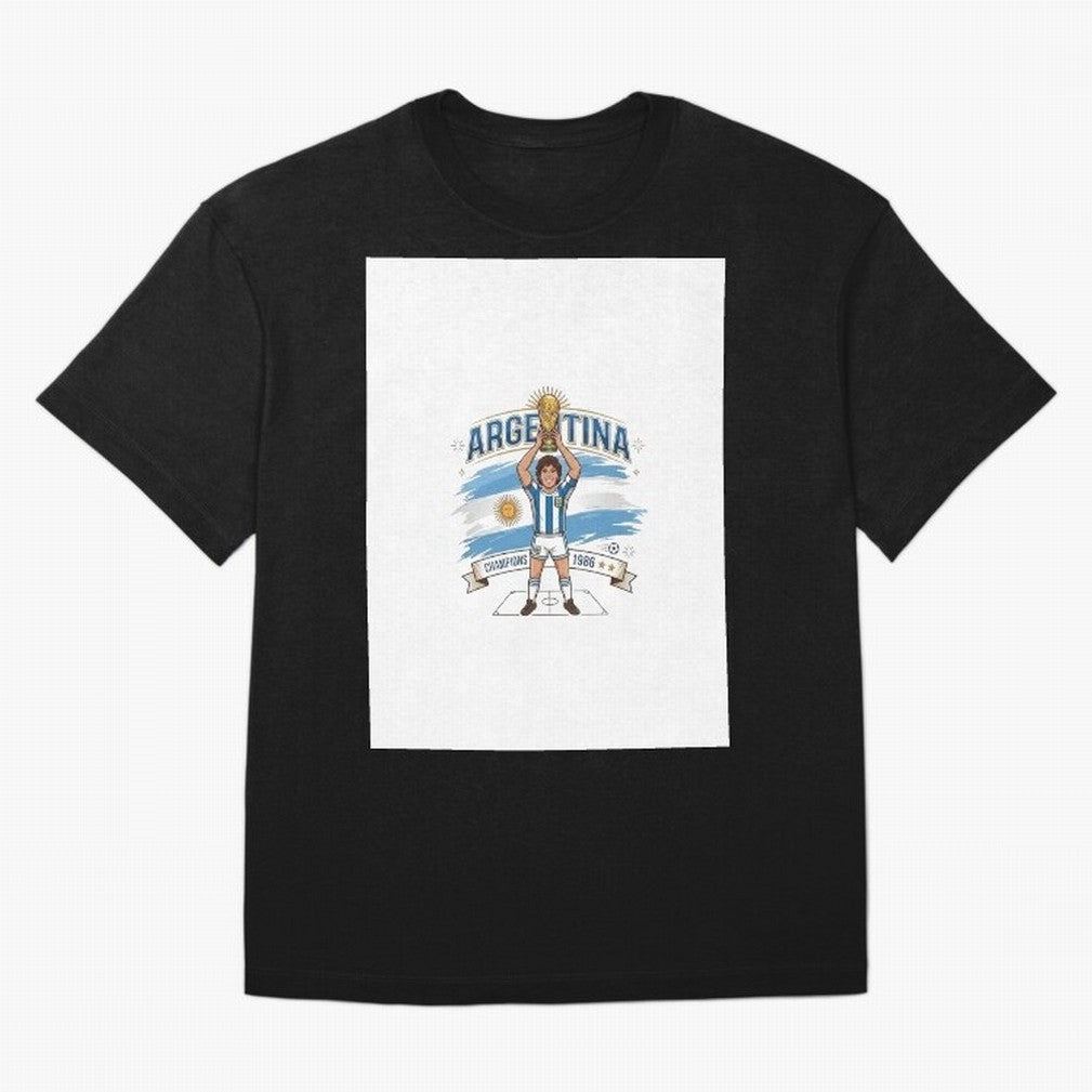 Argentina Retro Champion - Classic 10 Legend Sun of May Graphic T-Shirt Support the Legends of Global Football Passion for FIFA World Cup 2026, with Neymar, Haaland and Cristiano Ronaldo, Portugal, Spain and Germany, Football Festival Excitement,