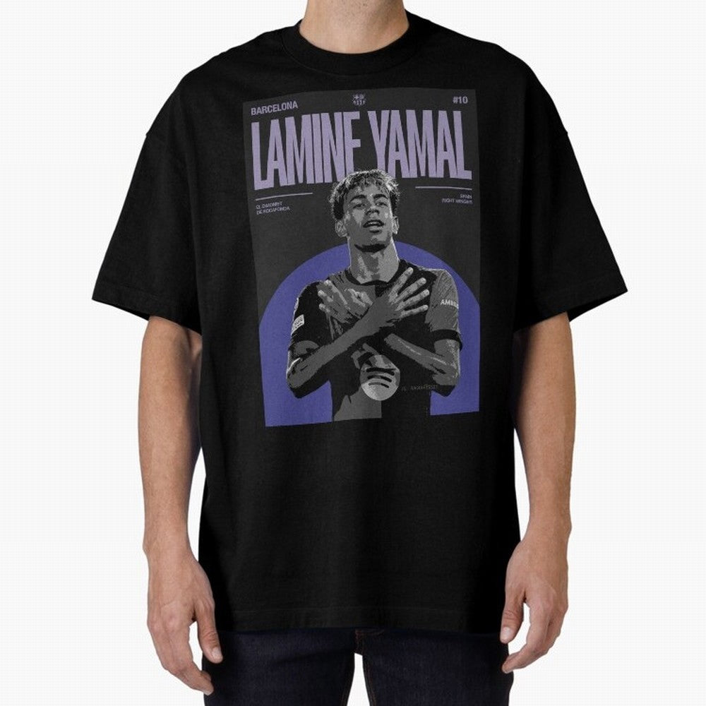 Lamine Yamal Barcelona Poster HD Premium T-Shirt Join the Global Buzz around FIFA World Cup 2026 USA Canada Mexico Driven by Haaland and Mbappe, England, France and Netherlands Energy, Worldwide Fan Energy, Dramatic Goals, Stadium Lights and